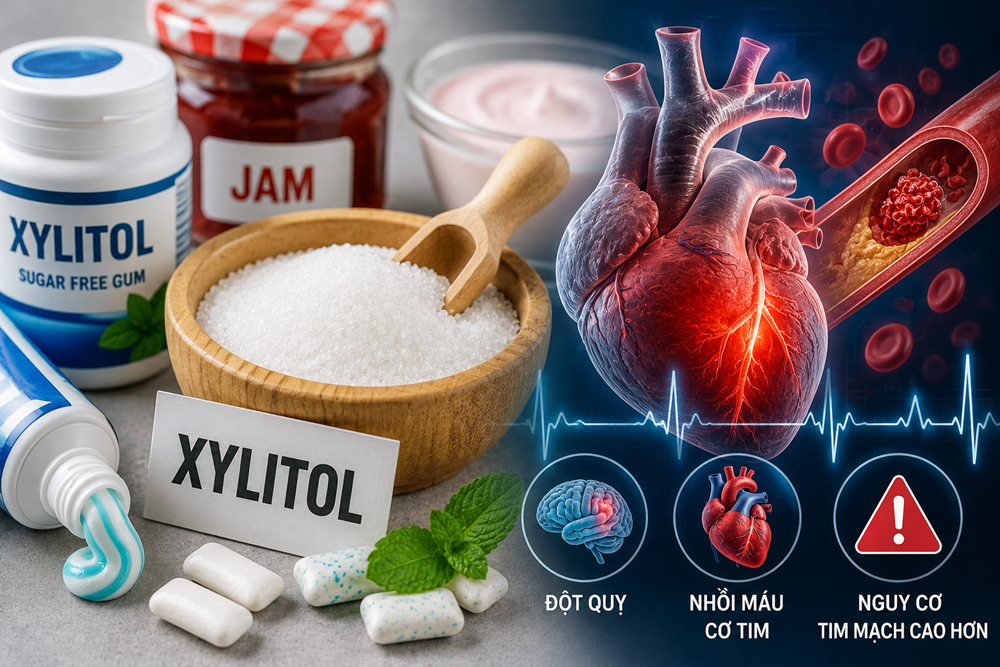 Chất tạo ngọt trong kẹo cao su liên quan đến nguy cơ đột quỵ và nhồi máu cơ tim